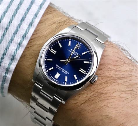 rolex oyster perpetual bright blue